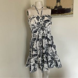 The Sang Hawaiian Palm Print Dress M L NWT